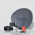 SSL Satellites Freesat HDR Satellite Dish DIY Self Installation Kit, Latest Dish with Quad LNB, Twin Black Coax Cable, All necessary Brackets, Bolts and SATELLITE FINDER (20 Meter Kit, Black)