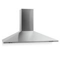 Klarstein TR90WS Mounted Extractor Fan Cooker Hood with Exhaust Air Mode Stainless Steel Body and Flue Duct Grease Filters Dishwasher-Safe (90cm, 340m3/h Extraction Capacity, 3 Power Levels) Silver