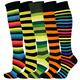 Mysocks Unisex Knee High Stripe Socks Stripe Multi Pack 501 4-7