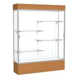 Ghent Reliant Series Wood Veneer Lighted Floor Display Case Metal in Red/Brown | 80 H x 60 W x 16 D in | Wayfair 2175WB-SN-MK