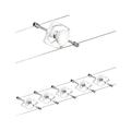 Paulmann 94134 Cable Lighting System – Mac II White Cable Lamp, 5 Spots With Tension Cable and Transformer, Max 10 Watt GU5.3 Wire Cable System Without Bulbs
