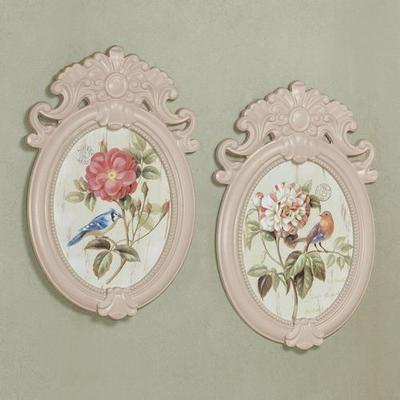 Darby Floral Wall Plaques Multi Pastel Set of Two, Set of Two, Multi Pastel