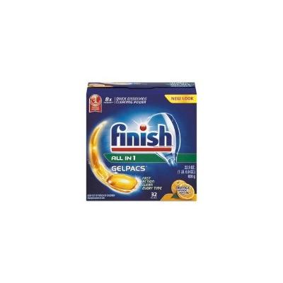 Finish Dish Detergent Gel Packs, Orange, 32/Box (RAC81053)