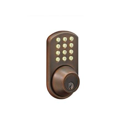 Electronic Deadbolts: Morning Industry Deadbolts Single Cylinder Oil-Rubbed Bronze Touch Pad Electro
