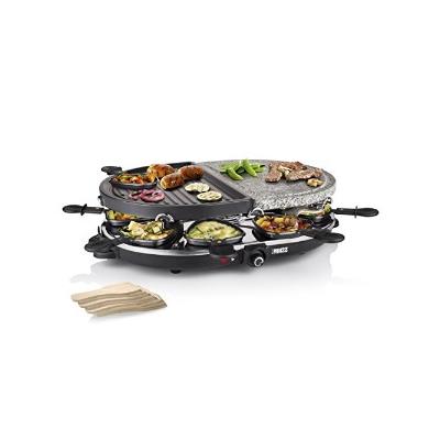 01.162710.01.001 Raclette 8 Oval Stone und Grill Party