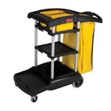 Janitorial Carts High Capacity Cleaning Cart Black FG9T7200BLA screenshot. Janitorial Supplies directory of Janitorial & Breakroom Supplies.