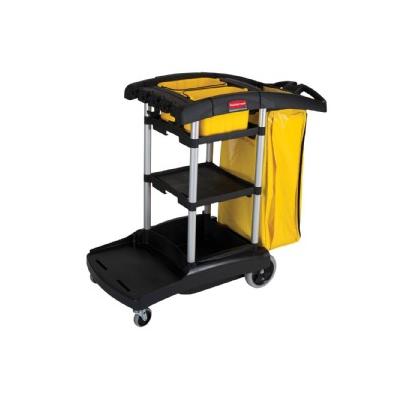 Janitorial Carts High Capacity Cleaning Cart Black FG9T7200BLA