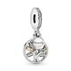 Pandora Moments Women's Sterling Silver and 14k Gold Sparkling Family Tree Cubic Zirconia Dangle Charm for Bracelet, No Box