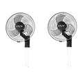 Active Air ACFW16HDB 16-Inch 3-Speed Heavy-Duty Industrial Metal Wall Mountable Oscillating Tilting Fan Black 2 Pack