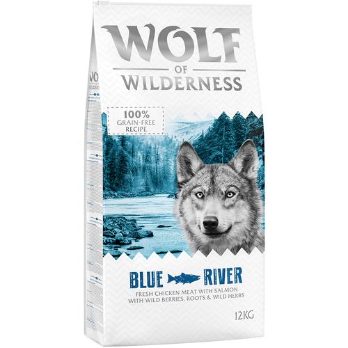 2 x 12 kg Adult Blue River Lachs Wolf of Wilderness getreidefreies Hundefutter trocken