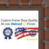 9x14 - 9 x 14 Brown Bamboo Solid Wood Frame with UV Framer s Acrylic & Foam Board Backing - Great