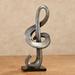 Tandie Treble Clef Table Sculpture Silver/Black , Silver/Black