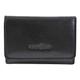 Gianni Conti Made in Italy Fine Italian Leather Small Womens Tan, Black Or Red Purse Wallet 908159 (Black)