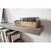 Lyon Beton Sliced Floating Shelf in Brown/Gray | 1.57 H x 23.62 W x 4.72 D in | Wayfair D-09153