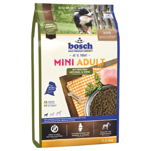 3 kg bosch Adult Mini Hundetrockenfutter, Geflügel & Hirse