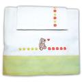 Zigozago - Baby Bedding Set Crib cot pram Linen Embroidered Sheets Little Bear; Size: Crib/pram 75 x 90 cm; Color: Yellow