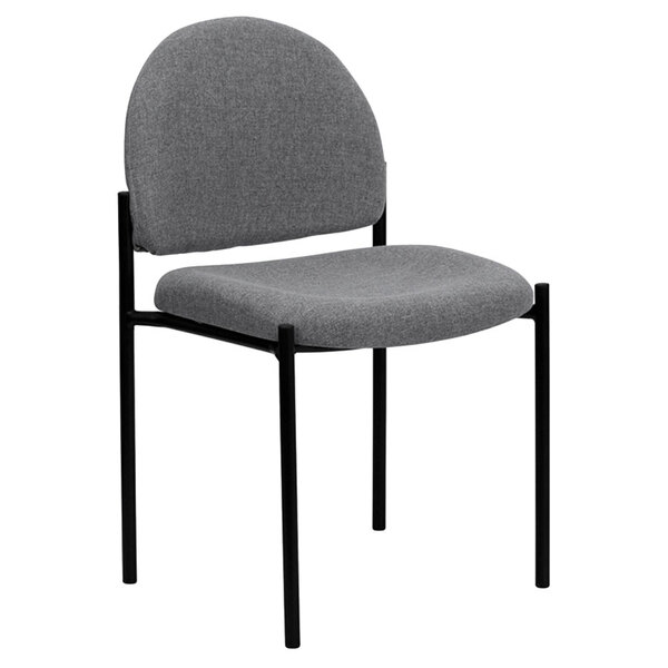 Flash Furniture BT-515-1-GY-GG Gray Fabric Stackable Side Chair