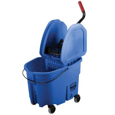 Rubbermaid® FG757888BLUE WaveBrake® 35 Qt. Blue Mop Bucket with Down Press Wringer
