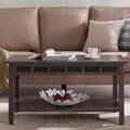 Charlton Home® Rustic Solid Wood Slate Coffee Table Wood in Brown | 20.5 H x 38 W x 20 D in | Wayfair CHLH5261 32428343