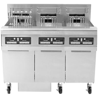 Frymaster FPRE317TC-SD High Efficiency Electric Floor Fryer with (3) 50 lb. Full Frypots and CM3.5 Controls - 208V, 1 Phase, 51 kW