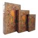 Jeco Inc. 3 Piece Annunciation Storage Wood Decorative Box Set Wood in Brown | 13 H x 8.7 W x 2.8 D in | Wayfair HD-BB021