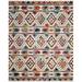 White 36 x 0.94 in Indoor Area Rug - World Menagerie Breanna Shag Pink/Blue/Beige Area Rug Polypropylene | 36 W x 0.94 D in | Wayfair