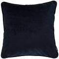McAlister Textiles Matt Velvet Piped Cushions With Filling Included - Black 60x60 Cm - 24x24 Inches - Decorative Throw Pillows For Sofa & Bedroom