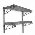 Sim Supply Wire Wall Shelf 34x18x48in ShlfCap 125lb 2HGE4