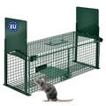 Moorland Live Animal Trap 61x21x23cm – Animal-Friendly Rabbit Trap – Multipurpose & Reusable Animal Trap Cage – Humane & Sturdy Trap Cage with 2 Trap Doors for Weasel Squirrel Polecat Rabbit