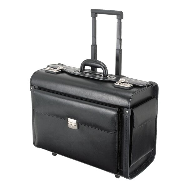 Alassio Pilotenkoffer Trolley »Silvana« aus hochwertigem Lederimitat schwarz, 48.5x40x24 cm Image