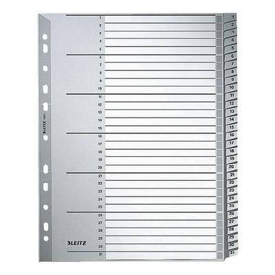 Leitz Kunststoffregister »1281« 1-31 A4 Maxi grau, 23.8x29.7 cm