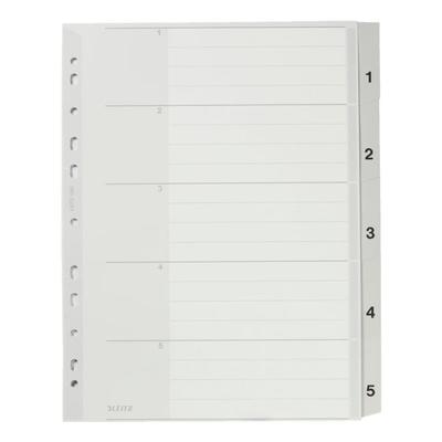 Leitz Kunststoffregister »1283« 1-5 A4 Maxi grau, 23.8x29.7 cm