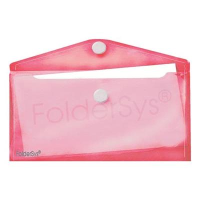 Foldersys 10x Umlauf- und Mundschutztasche DIN Lang rot, 22.5x13 cm