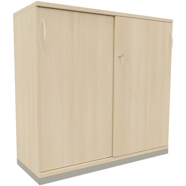 fm Büromöbel Schiebetürenschrank »Fastline« 120 cm breit 3 OH braun, 120x113.3x44.2 cm Image