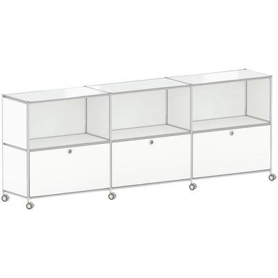 viasit Sideboard »System 4« auf Rollen weiß, 227.9x82.6x40.4 cm