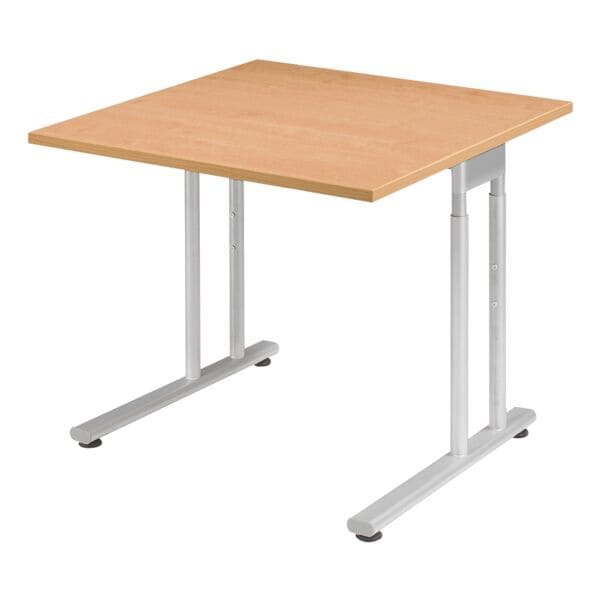 Geramöbel Schreibtisch »Lissabon« 80 cm manuell höhenverstellbar braun, 80x82x80 cm