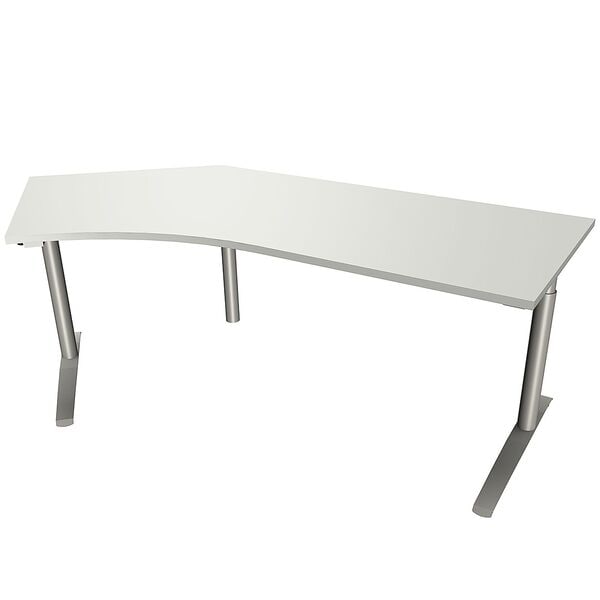 fm Büromöbel Winkelschreibtisch »Fastline« 220 cm links grau, 220x85x80 cm
