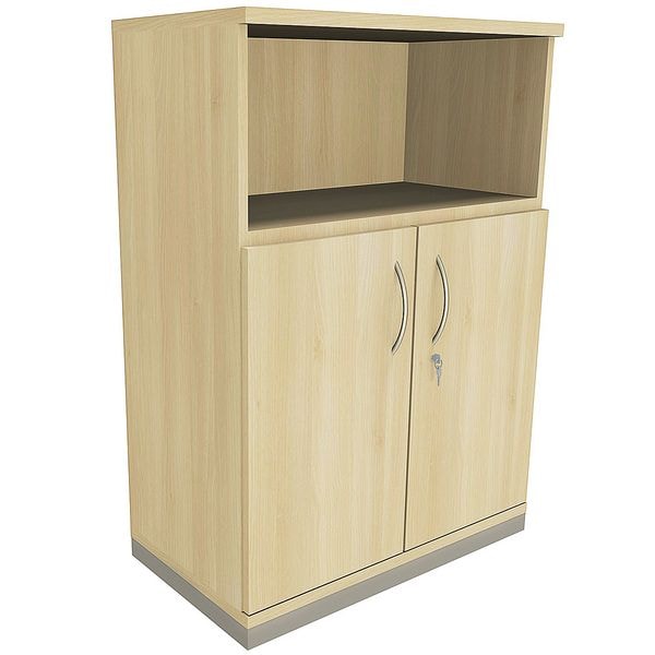 fm Büromöbel Kombischrank »Sidney« 3 OH 1 offenes Fach 2 Türen königsahorn, 80x113.3x44.2 cm