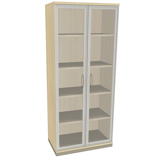 fm Büromöbel Aktenschrank »Sidney« 5 OH klare Acrylglastüren königsahorn, 80x186.9x44.2 cm Image