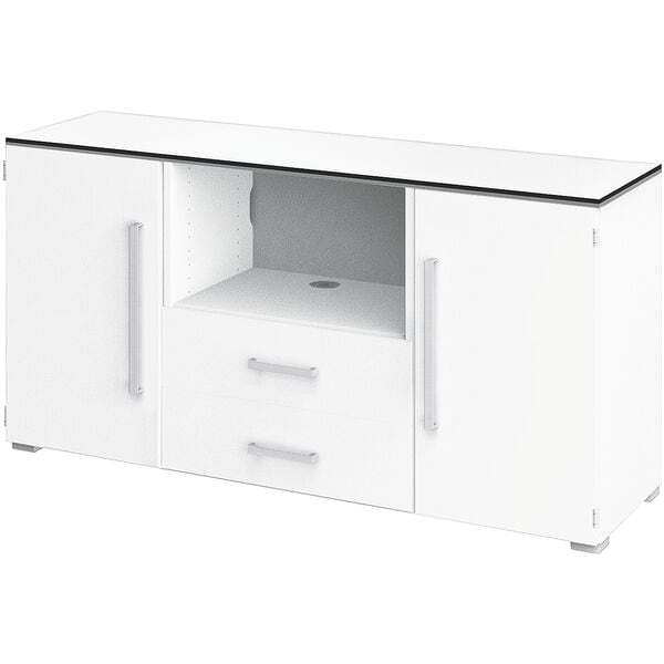 röhr Sideboard »Objekt Plus« 2 Flügeltüren 2 Schübe 1 Fach weiß, 140x74.5x41.9 cm