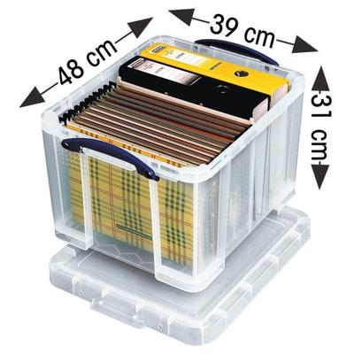 Really Useful Box Ablagebox 35 Liter transparent, 48x31x39 cm