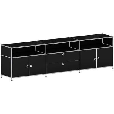 Aktenschrank »System 4« halbes Fach schwarz, viasit, 227.9x61.9x40.4 cm