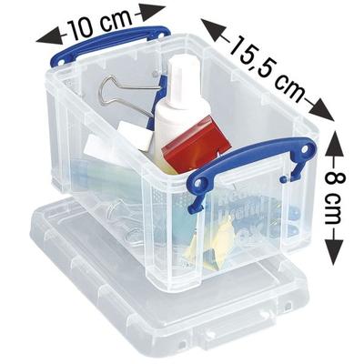 Really Useful Box Ablagebox 0,7 Liter transparent, 15.5x8x10 cm