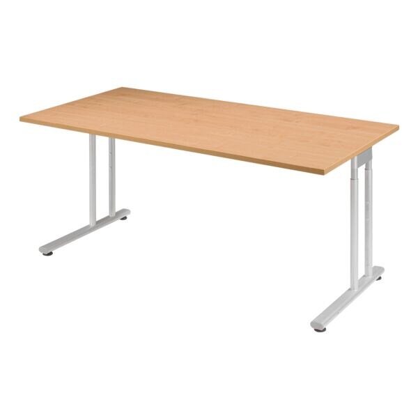 Geramöbel Schreibtisch »Lissabon« 180 cm beim Aufbau höhenverstellbar braun, 180x82x80 cm