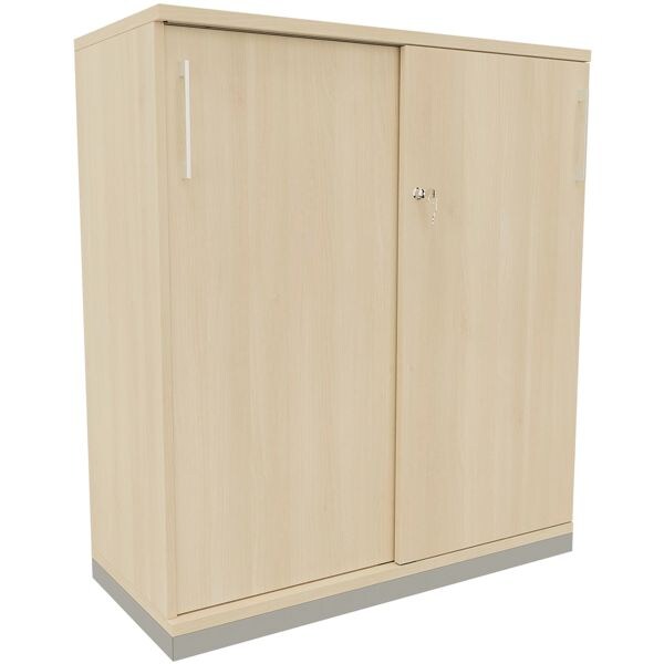 fm Büromöbel Schiebetürenschrank »Oldenburg« 3 OH 100 cm braun, 100x113.3x44.2 cm Image