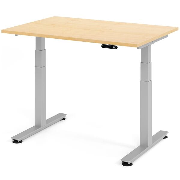 HAMMERBACHER Schreibtisch »Upper Desk« 120 cm breit und elektrisch höhenverstellbar bis 128,5 braun, 120x127x80 cm