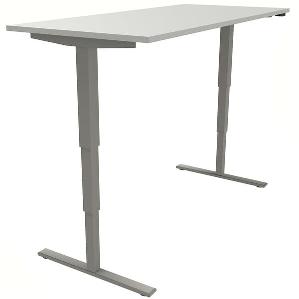 fm Büromöbel Schreibtisch »Fastline« 180 cm elektrisch höhenverstellbar mit C-Fuß grau, 180x128x80 cm