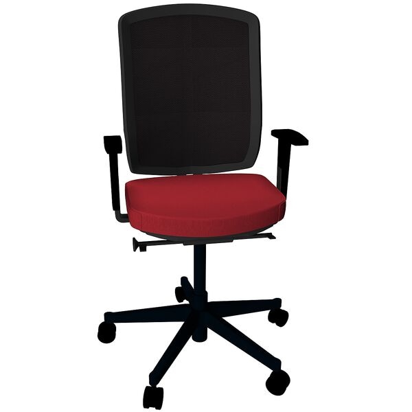fm Büromöbel Bürostuhl »Netgo« mit Armlehnen rot