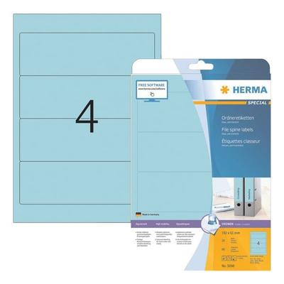 Herma Selbstklebende Ordnerrücken–Etiketten 80 Stück »61x192 mm« blau, 8 cm Image