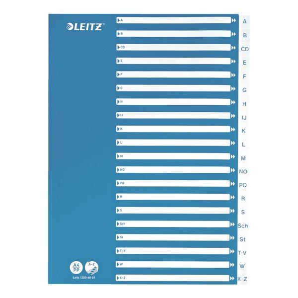 Leitz Kunststoffregister »1253« A-Z A4 weiß, 22.5x29.7 cm Image